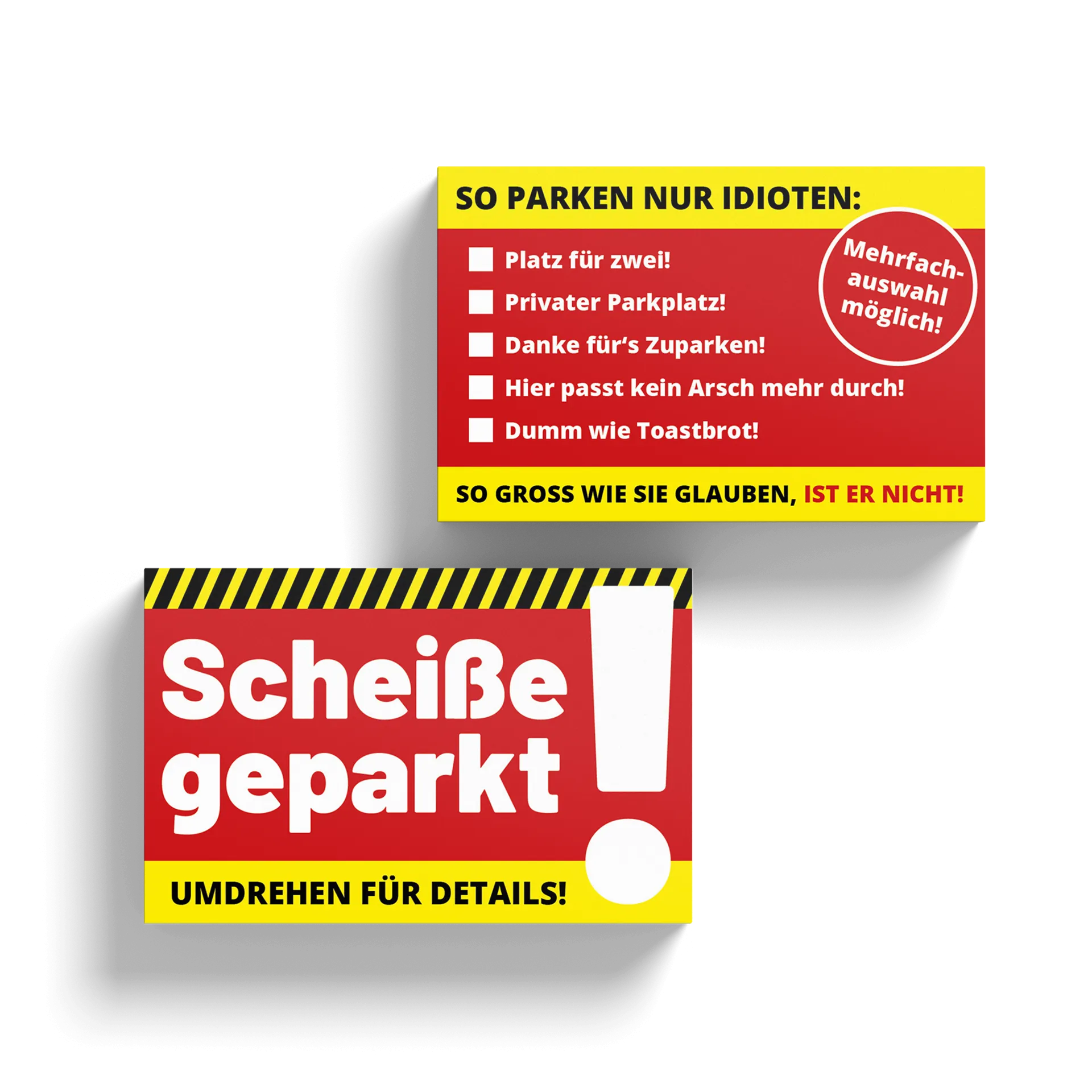 Scheisse geparkt-Karten